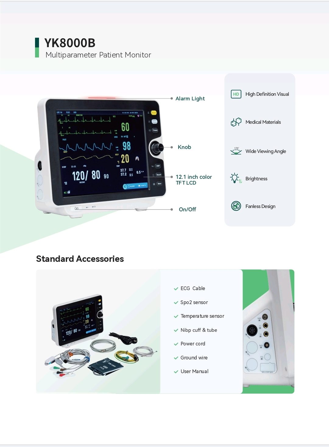 Patient Monitor Yonker 12inch Yk-8000B – N & O World