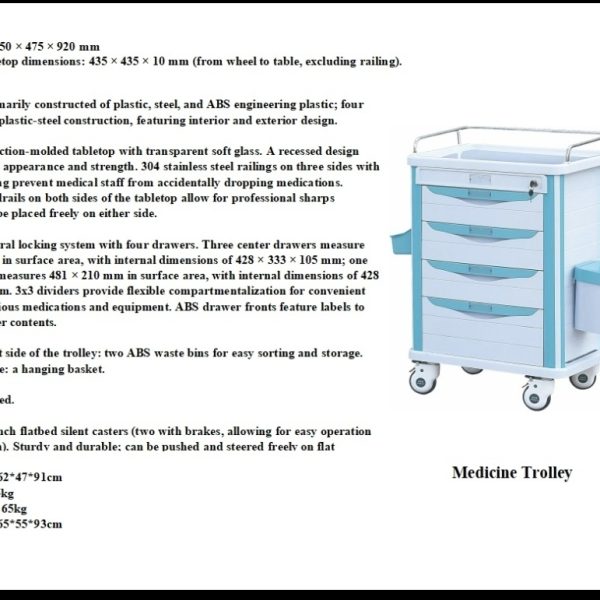 Abs medicine trolley
